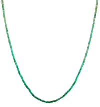 19" Inches Emerald Faceted Beads Necklace NP1426 photo 1