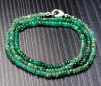19" Inches Emerald Faceted Beads Necklace NP1426 photo 3