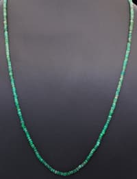 19" Inches Emerald Faceted Beads Necklace NP1426 photo 4