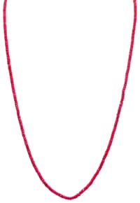 26" Inches Ruby Faceted Beads Necklace NP1429 photo 1