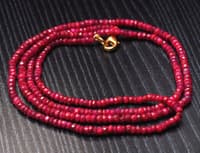 26" Inches Ruby Faceted Beads Necklace NP1429 photo 3