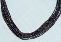 a lot of 15 rows of natural black diamond faceted bead NP1438 photo 2