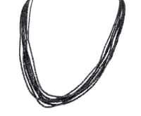 a lot of 15 rows of natural black diamond faceted bead NP1438 photo 3