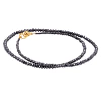 Natural Black diamond Beads Necklace NP1440 photo 3