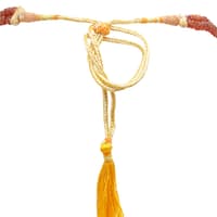2 Layers of Hessonite Gemstone Melon Shape Beads Necklace NP1446 photo 3