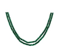 2 Layers of Emerald gemstone faceted bead necklace NP1463 photo 2