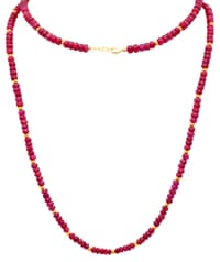 Glass Filled Ruby Gemstone Faceted Beads String NP1469 photo 2