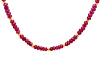 Glass Filled Ruby Gemstone Faceted Beads String NP1469 photo 3