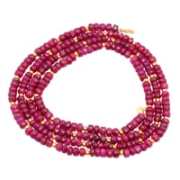 Glass Filled Ruby Gemstone Faceted Beads String NP1469 photo 4