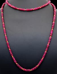 Glass Filled Ruby Gemstone Faceted Beads String NP1469 photo 7