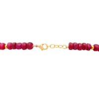 Glass Filled Ruby Gemstone Faceted Beads String NP1469 photo 8