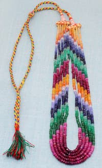 Ruby Emerald Sapphire 5 Layers Faceted Beads Necklace & earring set NP1472 photo 2