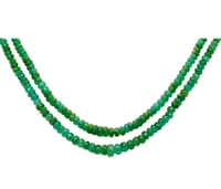 2 Layers of Emerald gemstone faceted bead necklace NP1473 photo 2