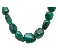 Row of Natural Emerald Gemstone Tumble Beads Necklace & Earring Set NP1478 photo 3
