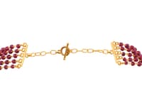 5 Layers of Ruby gemstone faceted bead necklace NP1480 photo 2