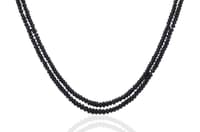 2 Layers of Blue sapphire Gemstone Faceted Beads Necklace NP1489 photo 2