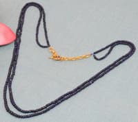 2 Layers of Blue sapphire Gemstone Faceted Beads Necklace NP1489 photo 3