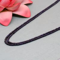 2 Layers of Blue sapphire Gemstone Faceted Beads Necklace NP1489 photo 5