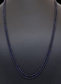 2 Layers of Blue sapphire Gemstone Faceted Beads Necklace NP1489 photo 6