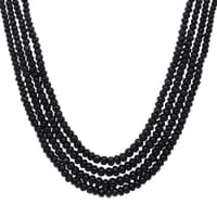 4 Layers of Blue sapphire Gemstone Beads Necklace NP1492 photo 2