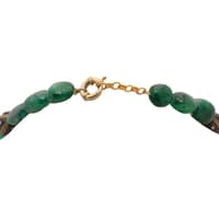 Emerald Spinel & Moisanite Polikes Studded 925 Sterling Silver Necklace NP1507 photo 4