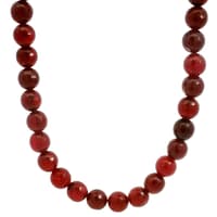 Ruby Gemstone Round Ball Shape Faceted Beads necklace NP1510 photo 1