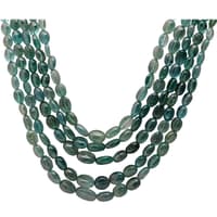 26" Inches Long 5 Rows Natural Emerald Gemstone Beads necklace NP1515 photo 2